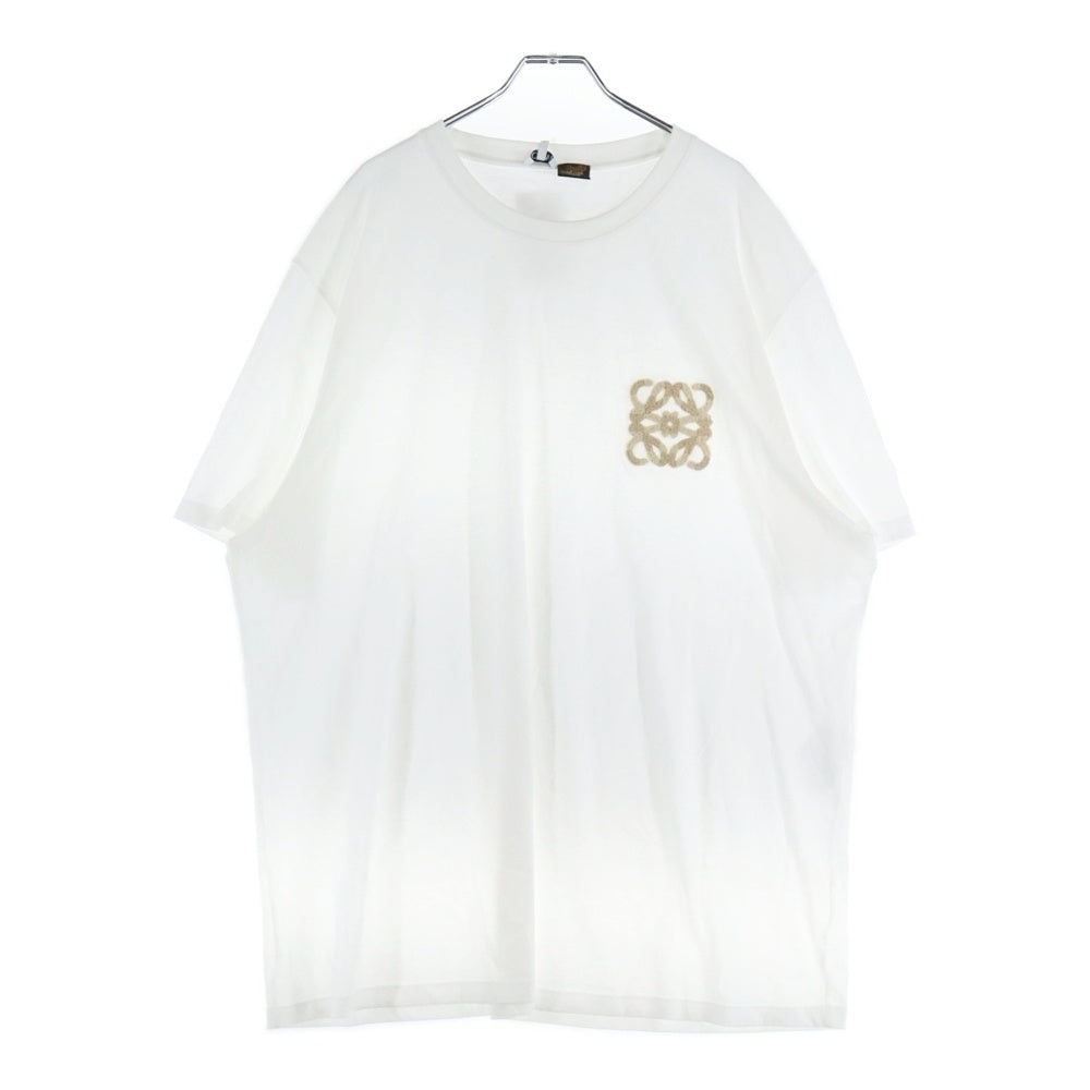 LOEWE(ロエベ) 24SS PAULA'S IBIZA フロッキーアナグラム 半袖Tシャツ ホワイト H616Y22X67