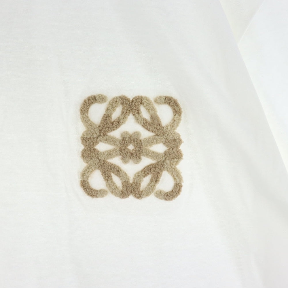 LOEWE(ロエベ) 24SS PAULA'S IBIZA フロッキーアナグラム 半袖Tシャツ ホワイト H616Y22X67