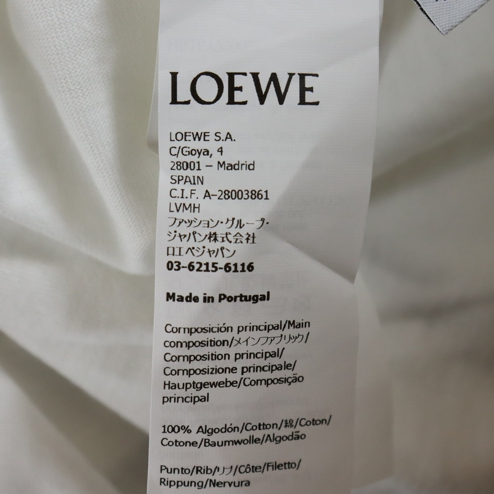 LOEWE(ロエベ) 24SS PAULA'S IBIZA フロッキーアナグラム 半袖Tシャツ ホワイト H616Y22X67