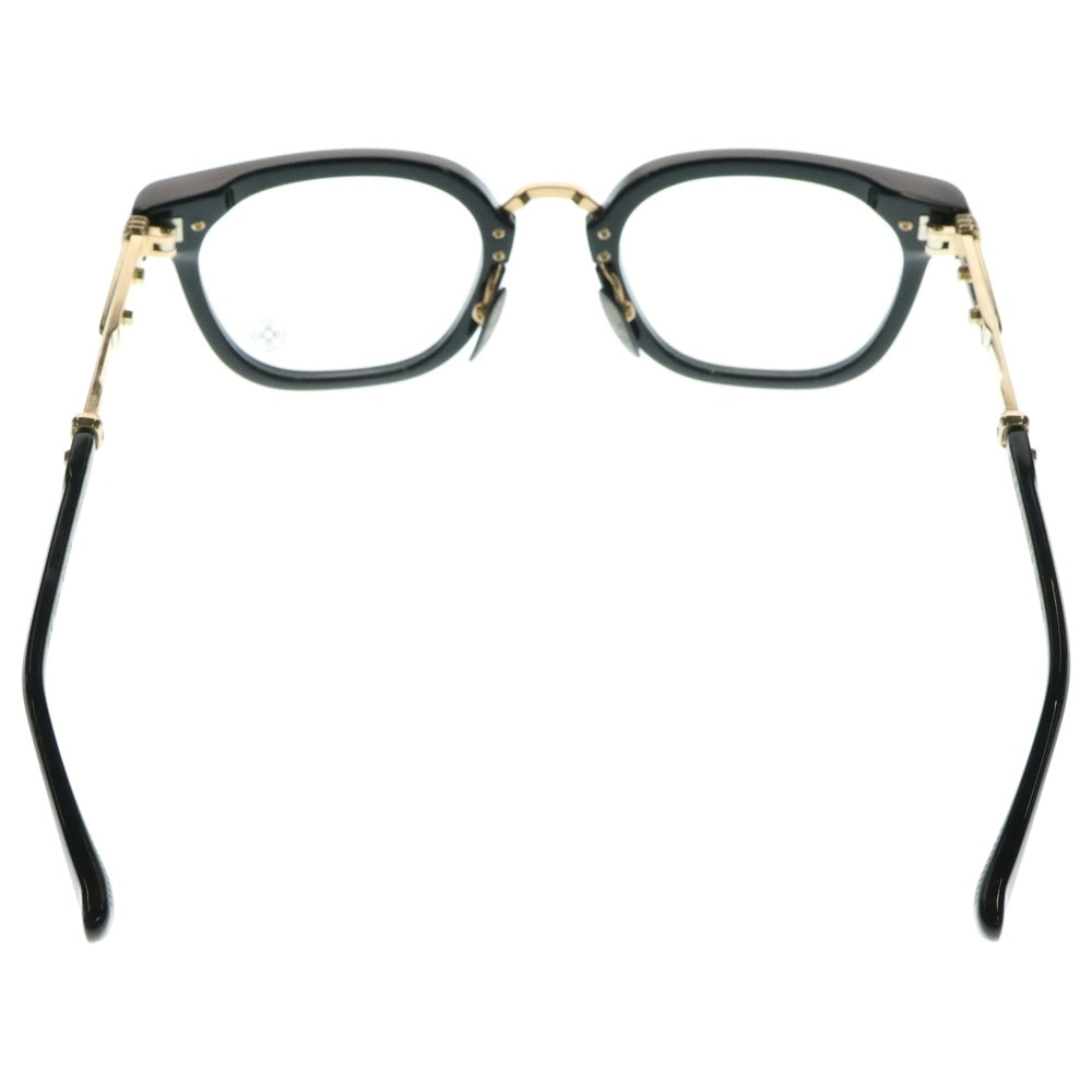 CHROME HEARTS(クロムハーツ) TITANASLUVR メタルテンプルウエリントン眼鏡 ブラック/ゴールド