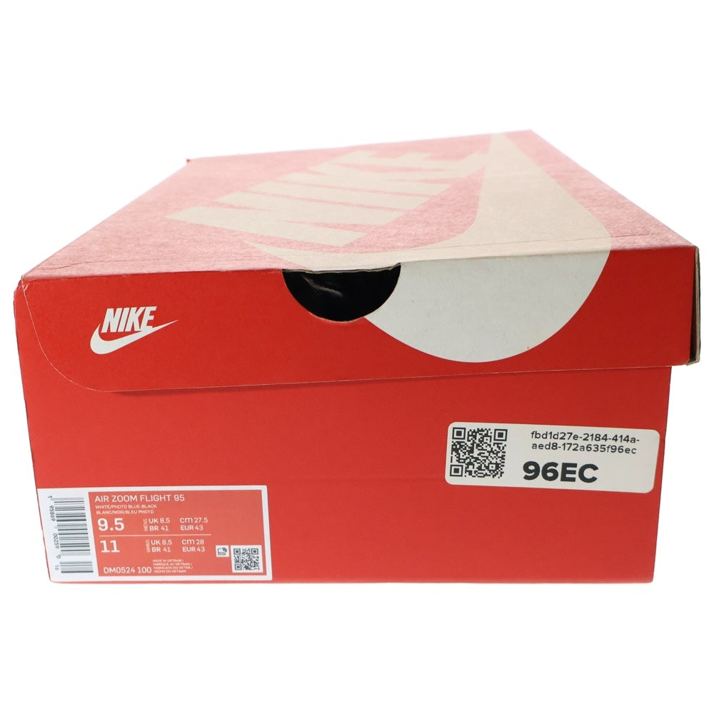 NIKE(ナイキ) AIR ZOOM FLIGHT 95 WHITE PHOTO BLUE エアズーム フライト95 ホワイト フォトブルー ハイカットスニーカー ホワイト/ブルー/ブラック US9.5cm/27.5cm DM0524-100