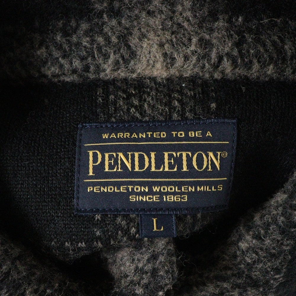 PENDLETON(ペンドルトン) ポリエステル チェック柄 マルチポケット メルトンジャケット ブラック 2575-0208