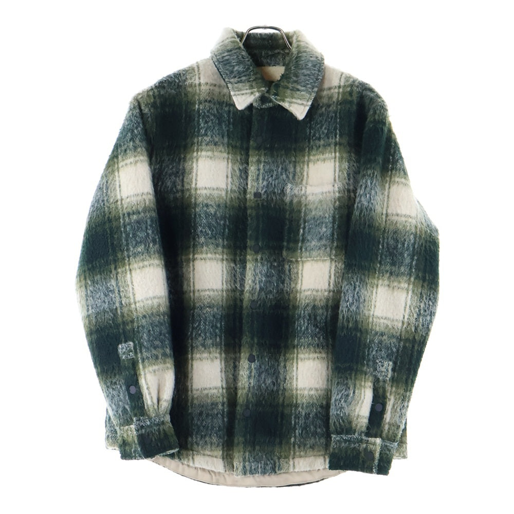 KITH(キス) 21AW ブラッシュド チェック柄 ウールジャケット グリーン 21-020-060-0021-4-0
