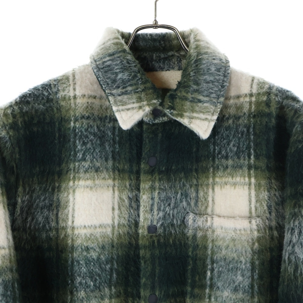 KITH(キス) 21AW ブラッシュド チェック柄 ウールジャケット グリーン 21-020-060-0021-4-0