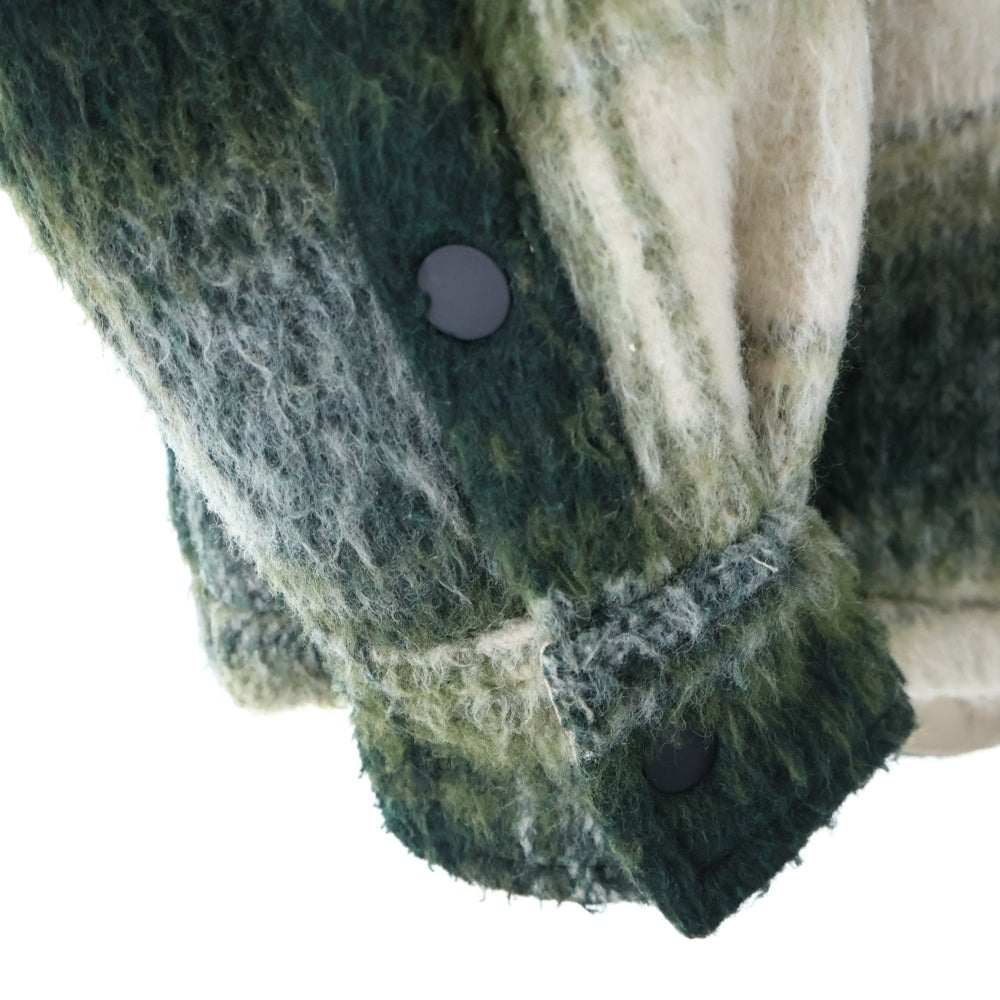 KITH(キス) 21AW ブラッシュド チェック柄 ウールジャケット グリーン 21-020-060-0021-4-0