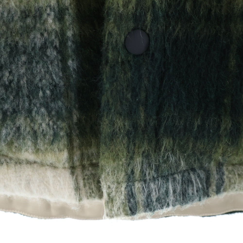 KITH(キス) 21AW ブラッシュド チェック柄 ウールジャケット グリーン 21-020-060-0021-4-0