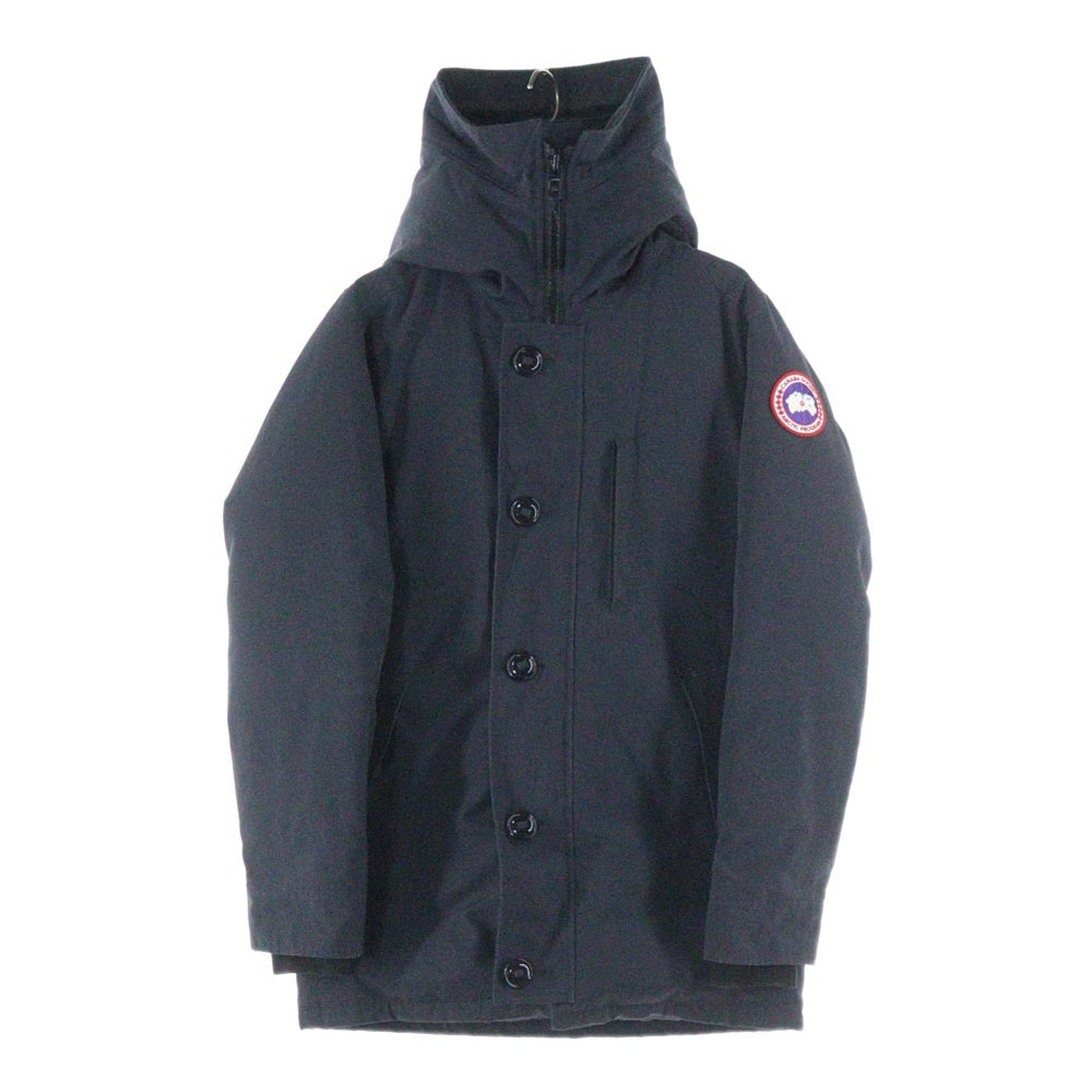 CANADA GOOSE(カナダグース) JASPER ジャスパー ロゴデザインモチーフ マルチポケット フーデッド ジップアップ ダウンジャケット ブラック 68F8490