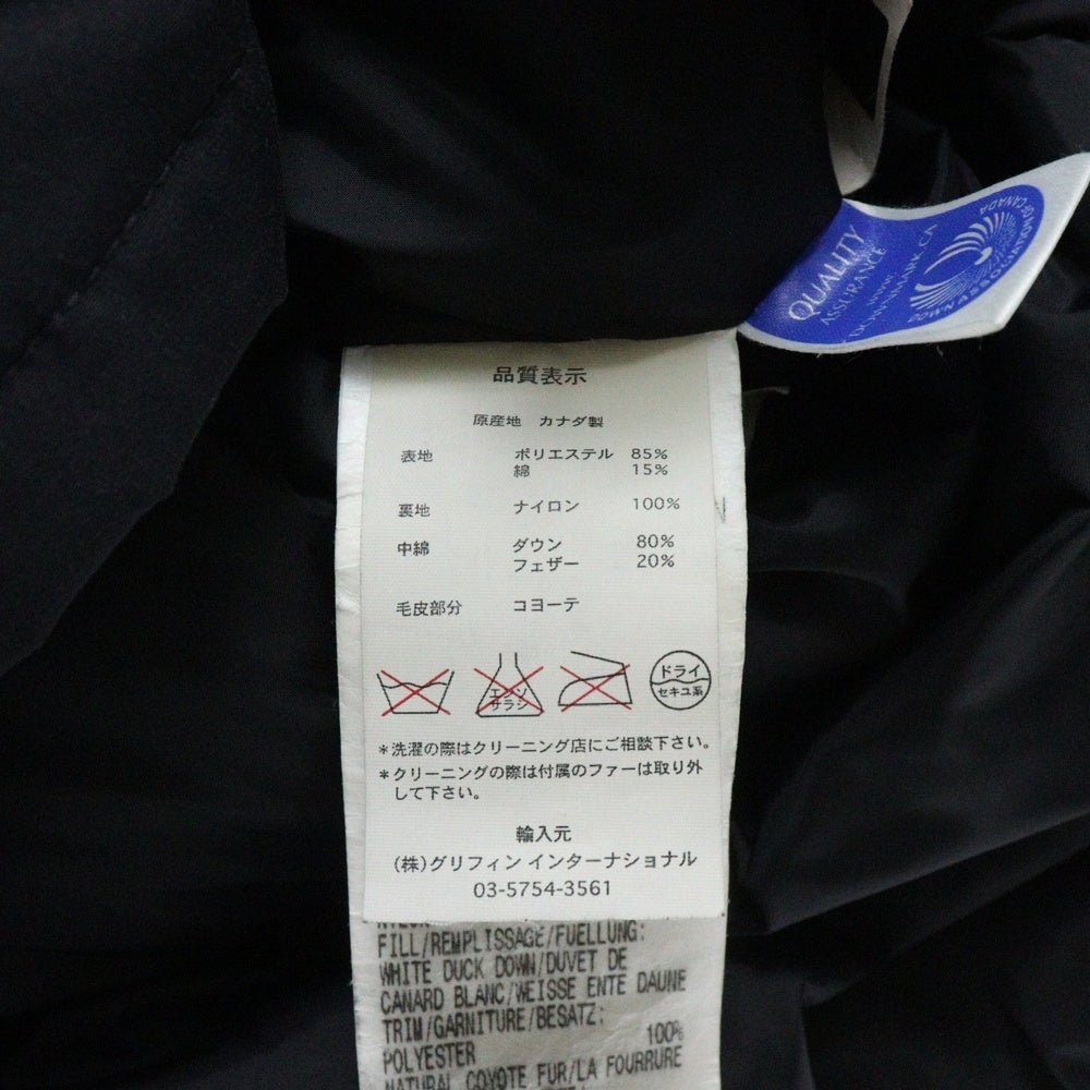 CANADA GOOSE(カナダグース) JASPER ジャスパー ロゴデザインモチーフ マルチポケット フーデッド ジップアップ ダウンジャケット ブラック 68F8490