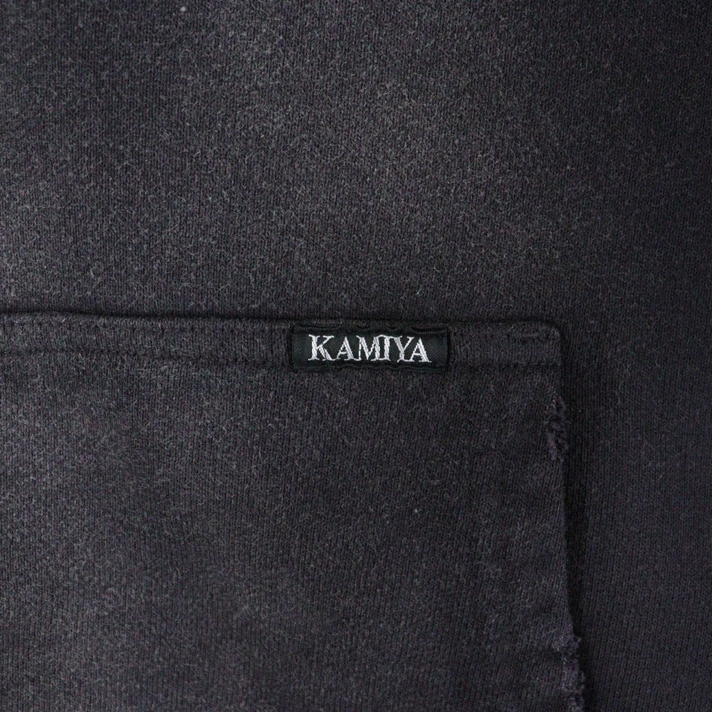 KAMIYA(カミヤ) 25SS KMY-ROSE DISTRESSED ZIP HOODIE カミヤローズ ディストレスド ジップフーディー ブラック G14HD074