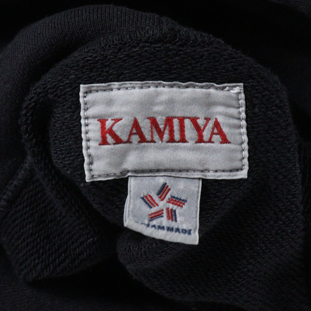 KAMIYA(カミヤ) 25SS KMY-ROSE DISTRESSED ZIP HOODIE カミヤローズ ディストレスド ジップフーディー ブラック G14HD074
