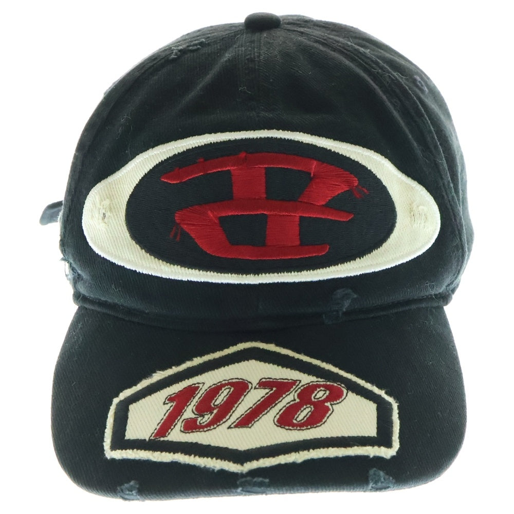 DIESEL(ディーゼル) C-BRAFF Baseball cap with embroidered patches シーブラフ ベースボール エンブロイダリーパッチ キャップ 帽子 ブラック A15103