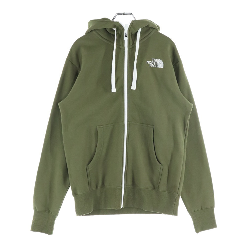 THE NORTH FACE(ザノースフェイス) REARVIEW FULLZIP HOODIE フードロゴ刺繍 スウェットフルジップアップパーカー オリーブ NT11930