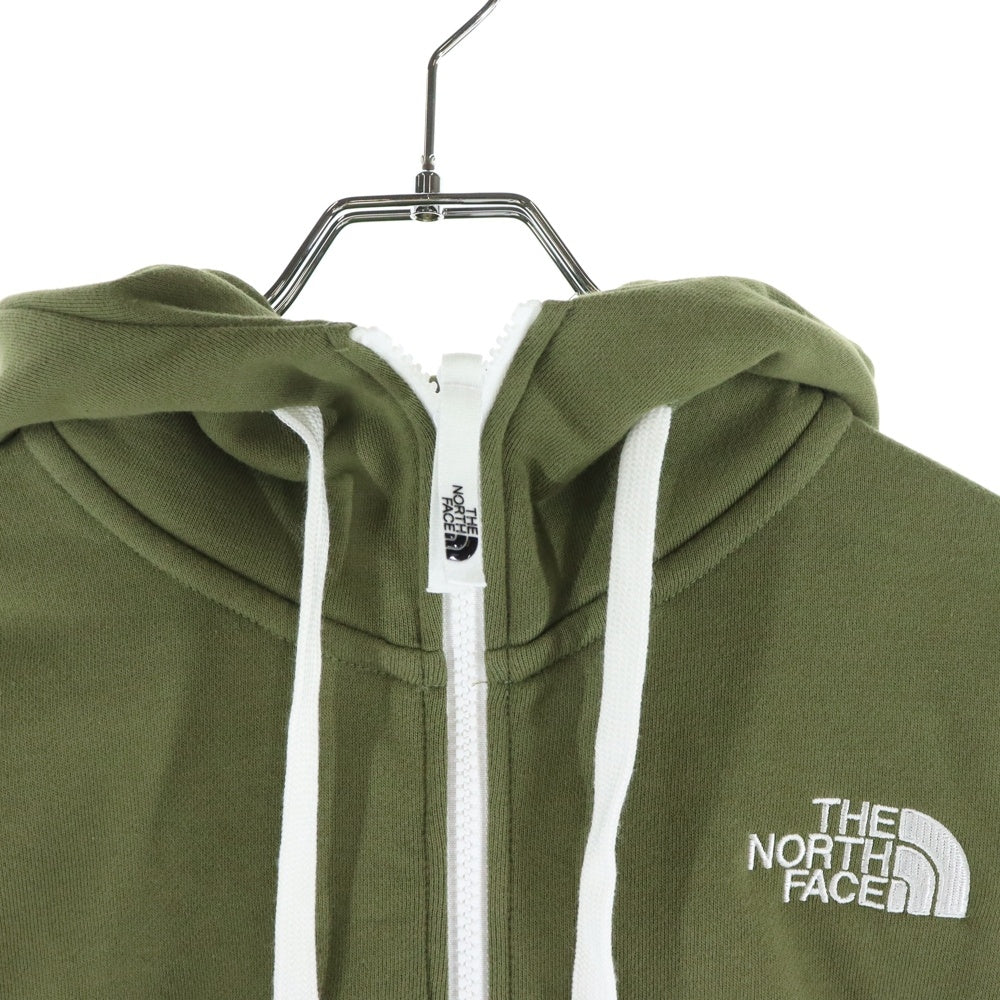 THE NORTH FACE(ザノースフェイス) REARVIEW FULLZIP HOODIE フードロゴ刺繍 スウェットフルジップアップパーカー オリーブ NT11930