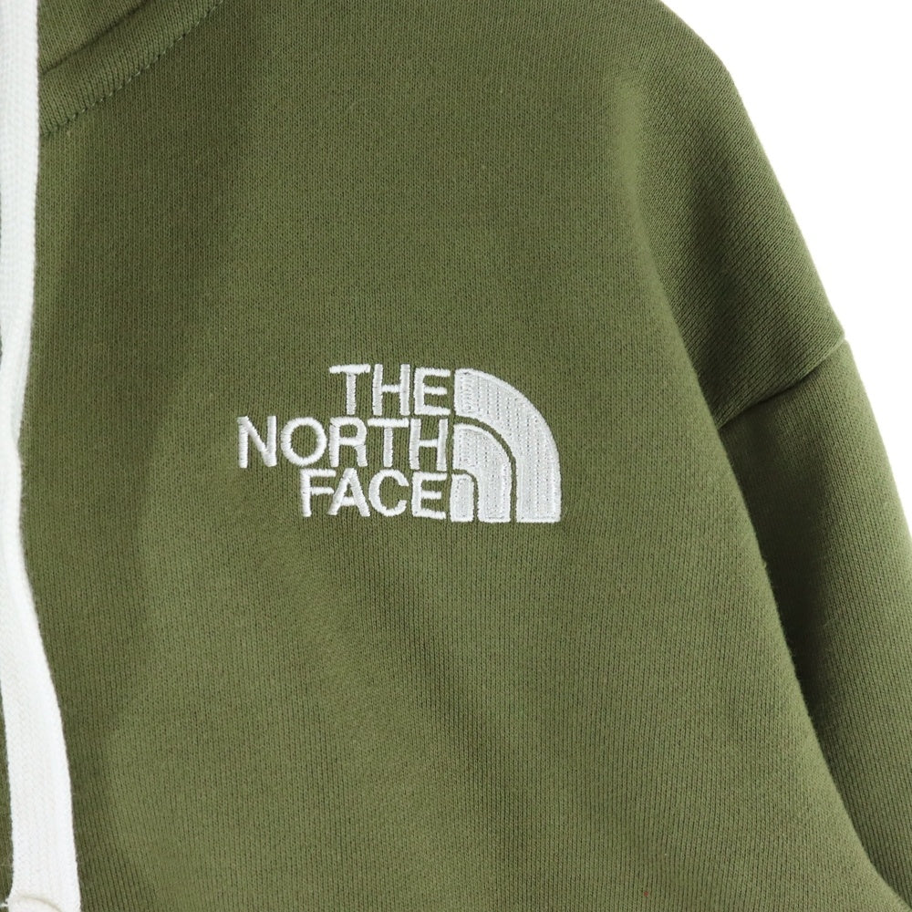 THE NORTH FACE(ザノースフェイス) REARVIEW FULLZIP HOODIE フードロゴ刺繍 スウェットフルジップアップパーカー オリーブ NT11930