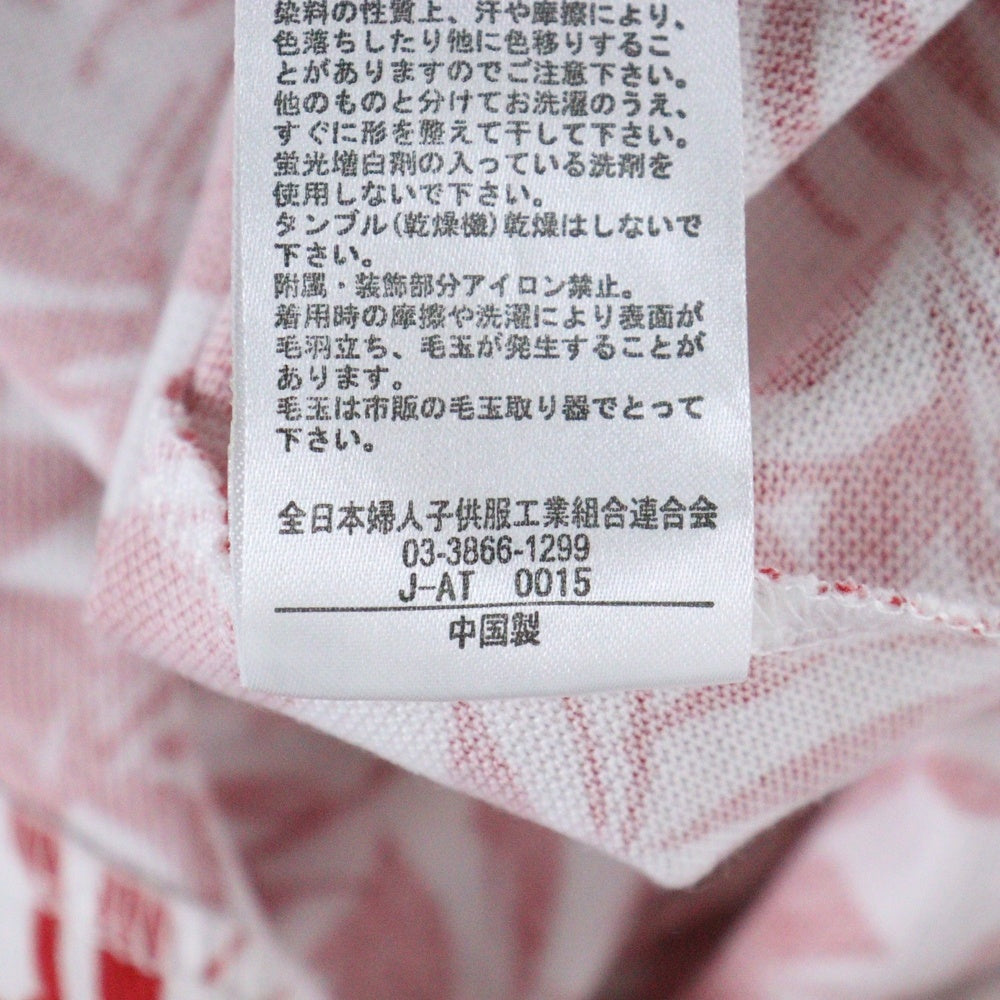 NO BRAND(ノーブランド) PART2 BY JUNKO SHIMADA (パートツーバイジュンコシマダ) 総柄 バックジップ ノースリーブ カットソー レディース レッド/ホワイト 933016C