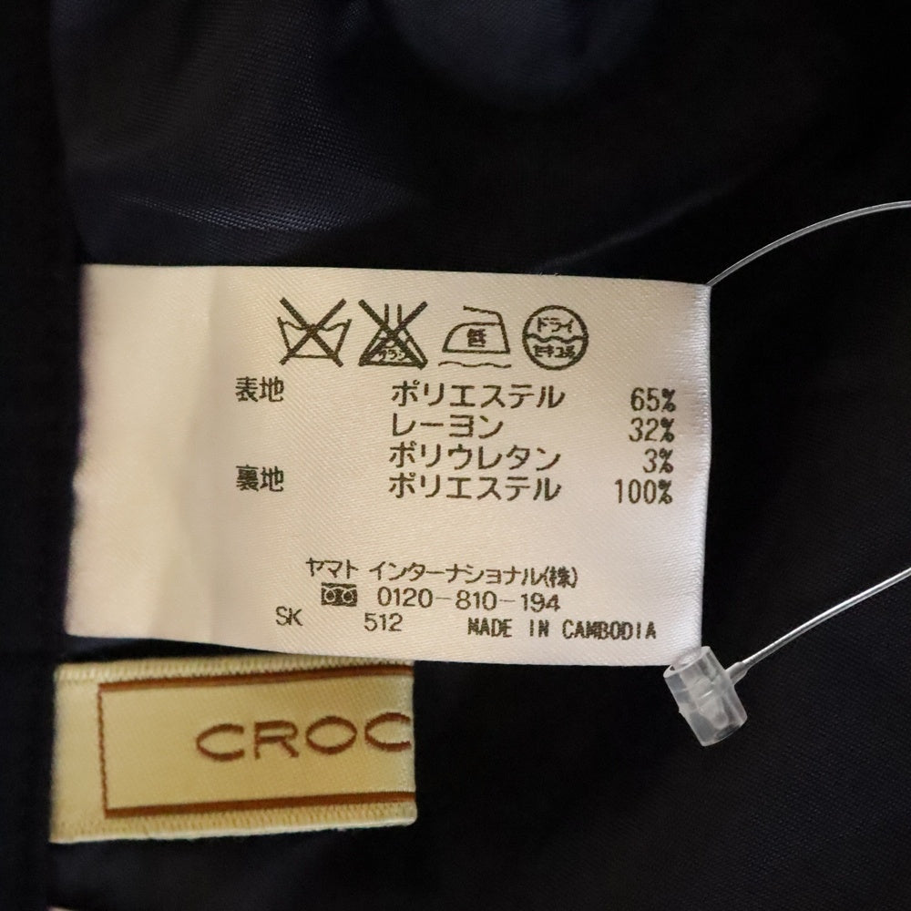 NO BRAND(ノーブランド) CROCODILE (クロコダイル) ポリレーヨン パンツ レディース ネイビー 0305-63507