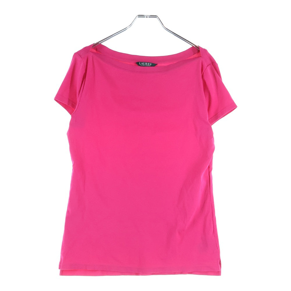 LAUREN RALPH LAUREN(ローレンラルフローレン) ショート丈 クルーネック半袖Tシャツ カットソー レディース ピンク