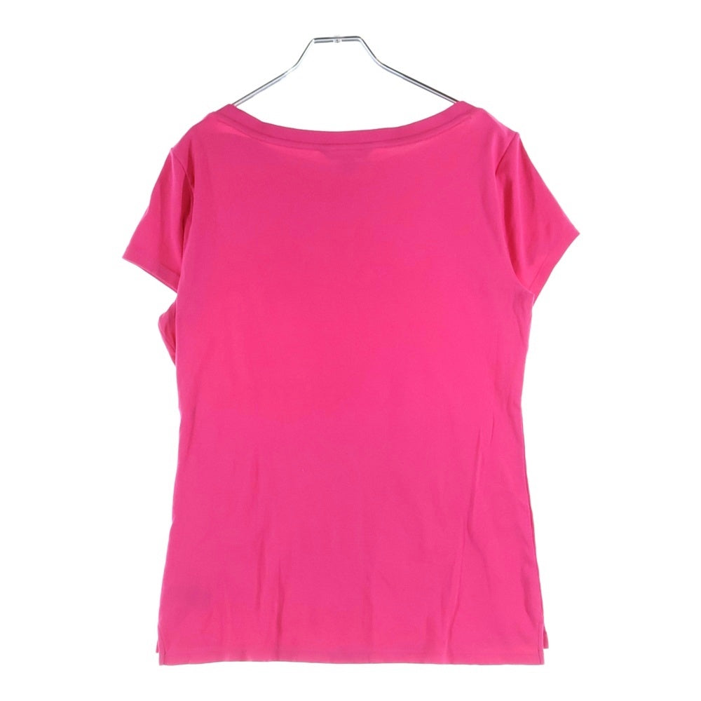 LAUREN RALPH LAUREN(ローレンラルフローレン) ショート丈 クルーネック半袖Tシャツ カットソー レディース ピンク