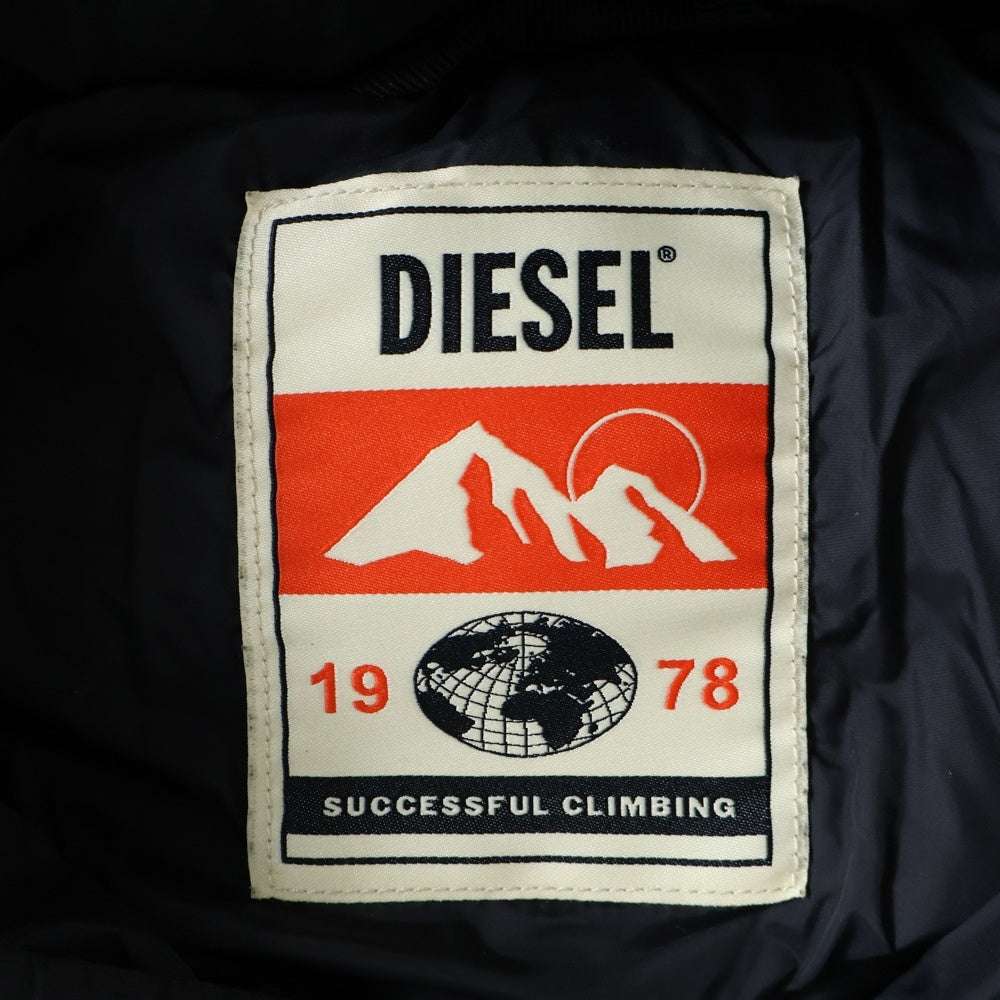 DIESEL(ディーゼル) 21AW W-ROLF JACKET ダブルウルフ ダウン フーデッドジャケット ブラック A03143