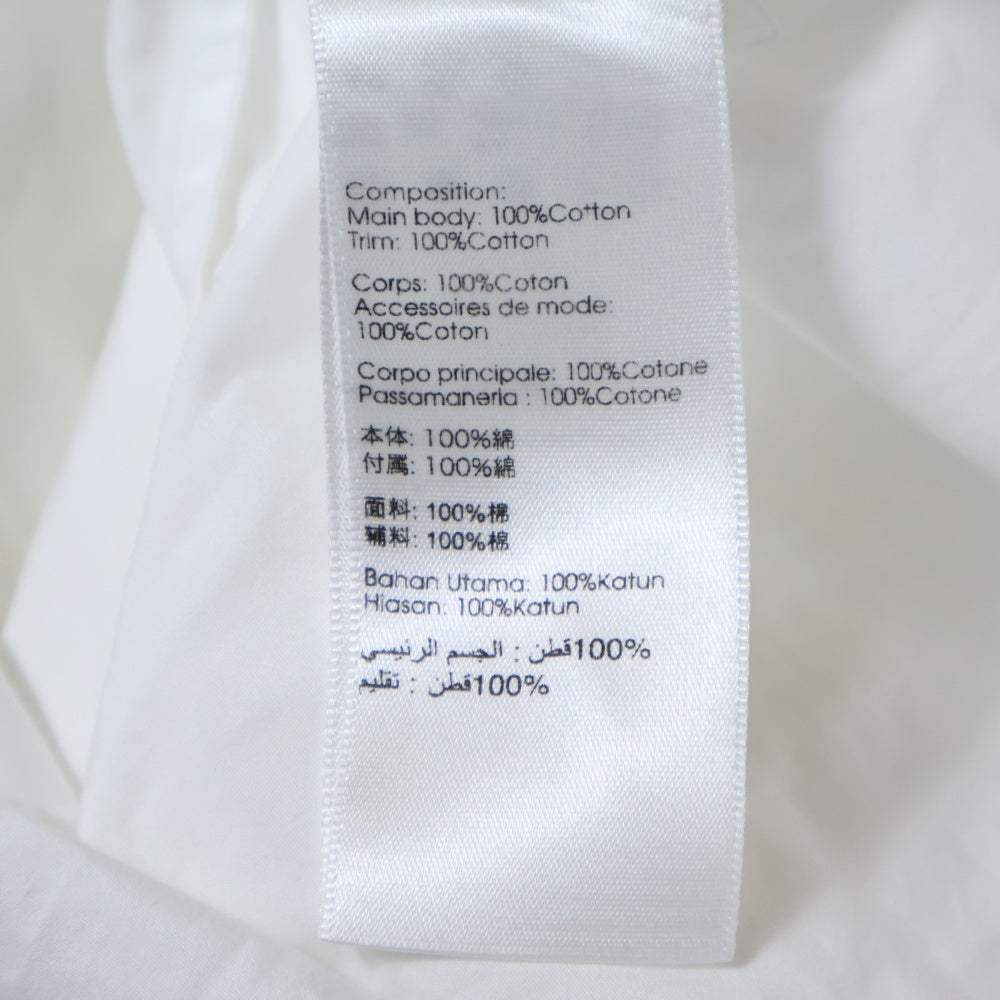 3.1 Phillip Lim(スリーワンフィリップリム) レース切り替え バルーンスリーブ 半袖 ペプラムシャツ レディース ホワイト
