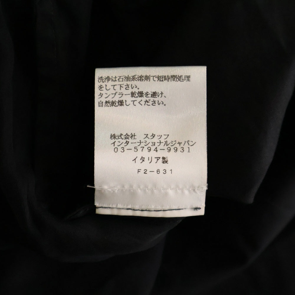 Maison Margiela 1(メゾンマルジェラ) バックジップ シルクオーガンジー ノースリーブ シャツ レディース ブラック 51DL018038403