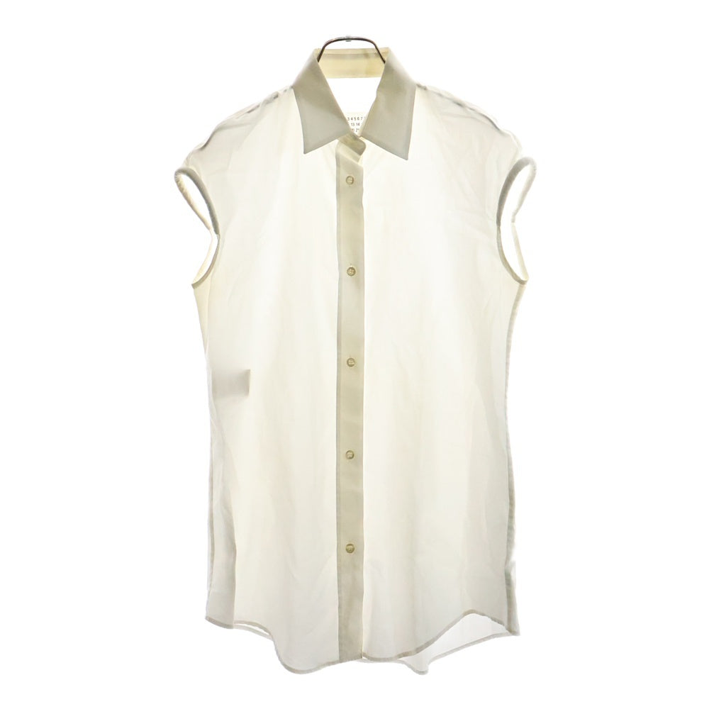 Maison Margiela 1(メゾンマルジェラ) レギュラーカラー ノースリーブ ボリューム シャツ レディース ホワイト S31DL0144 S39342