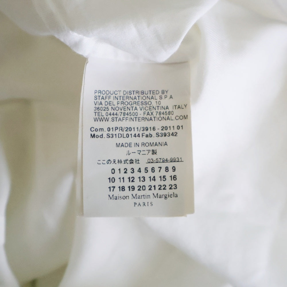 Maison Margiela 1(メゾンマルジェラ) レギュラーカラー ノースリーブ ボリューム シャツ レディース ホワイト S31DL0144 S39342