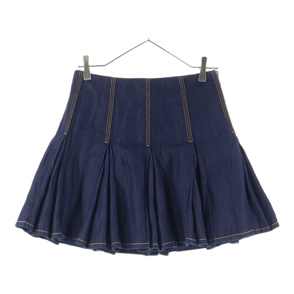 BOTTEGA VENETA(ボッテガヴェネタ) 4タック フレア タイト ミニ デニムスカート レディース インディゴ 700946 V1VA0