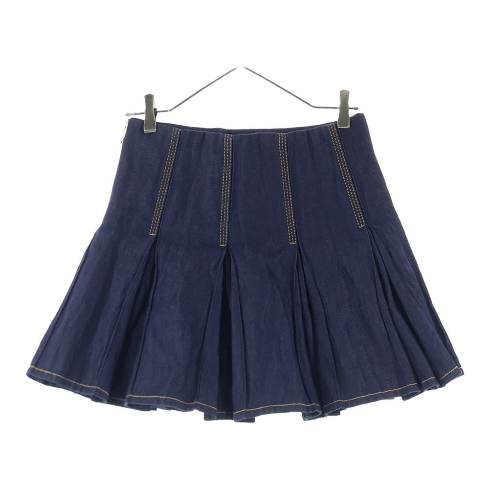 BOTTEGA VENETA(ボッテガヴェネタ) 4タック フレア タイト ミニ デニムスカート レディース インディゴ 700946 V1VA0
