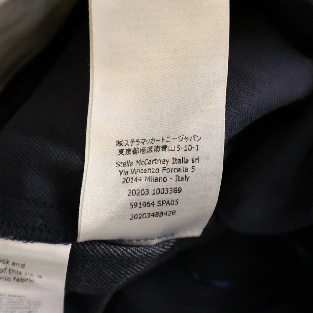 STELLA McCARTNEY(ステラマッカートニー) ウール ギャバジン ストレート スラックス トラウザー レディース ネイビー