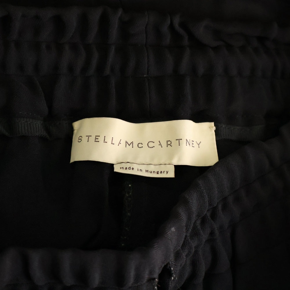 STELLA McCARTNEY(ステラマッカートニー) ゴールドジップ レーヨン ストレート スラックス トラウザー レディース ブラック
