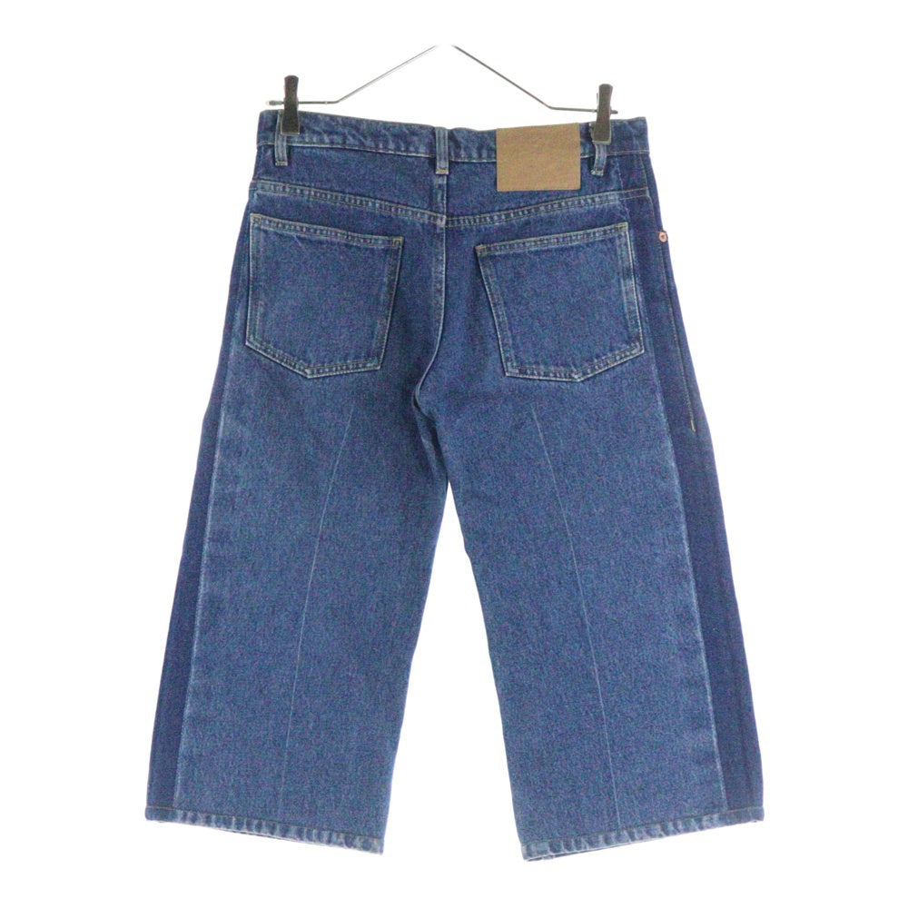 BALENCIAGA(バレンシアガ) ROCKABILLY ロックビリー ウォッシュド クロップド デニムパンツ レディース インディゴ 446445 TSB06