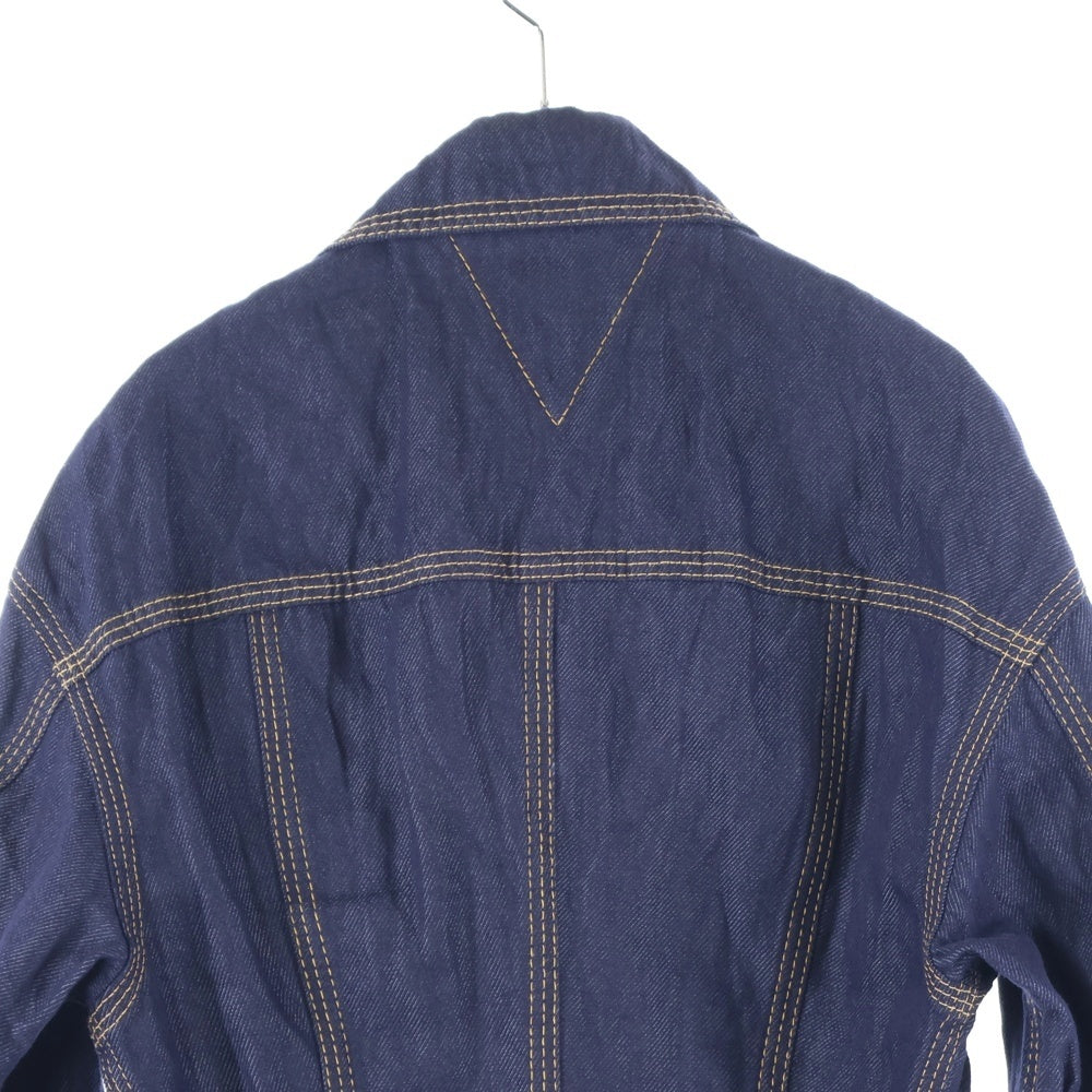 BOTTEGA VENETA(ボッテガヴェネタ) CINCHED DENIM JACKET シワ加工 ボタンダウン デニム ジャケット インディゴ 699298 V1VA0 レディース