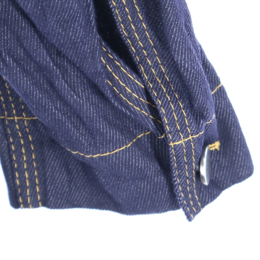 BOTTEGA VENETA(ボッテガヴェネタ) CINCHED DENIM JACKET シワ加工 ボタンダウン デニム ジャケット インディゴ 699298 V1VA0 レディース