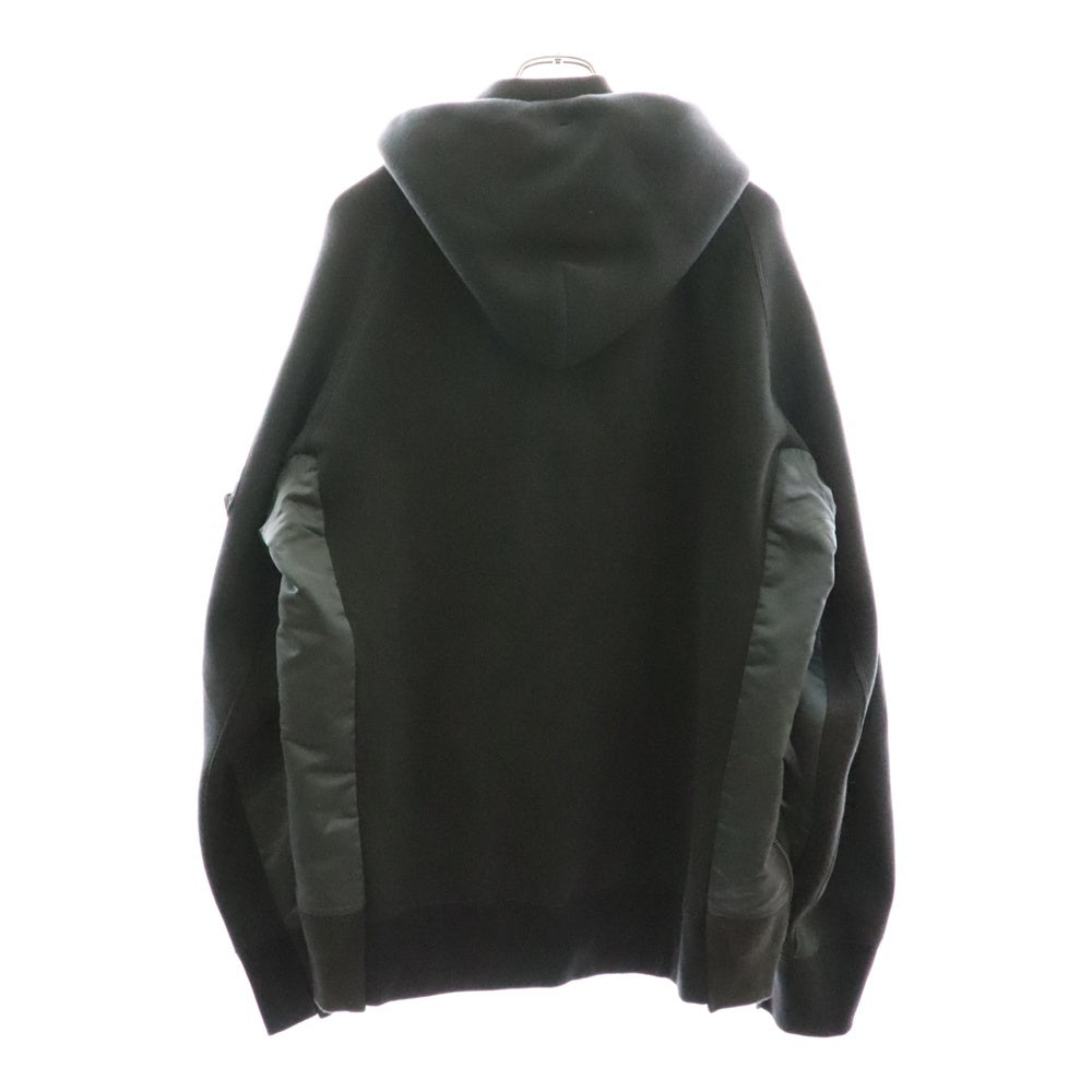 Sacai(サカイ) 23AW SPONGE SWEAT BLOUSON スポンジ スウェットブルゾン フーデッドジャケット グレー 23-03173M