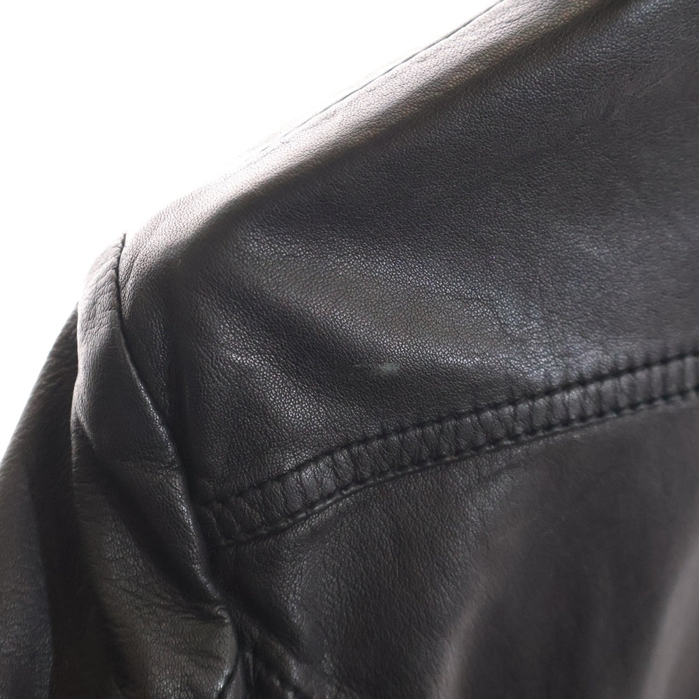 EMPORIO ARMANI(エンポリオアルマーニ) レザー ロングコート ブラック L05AU