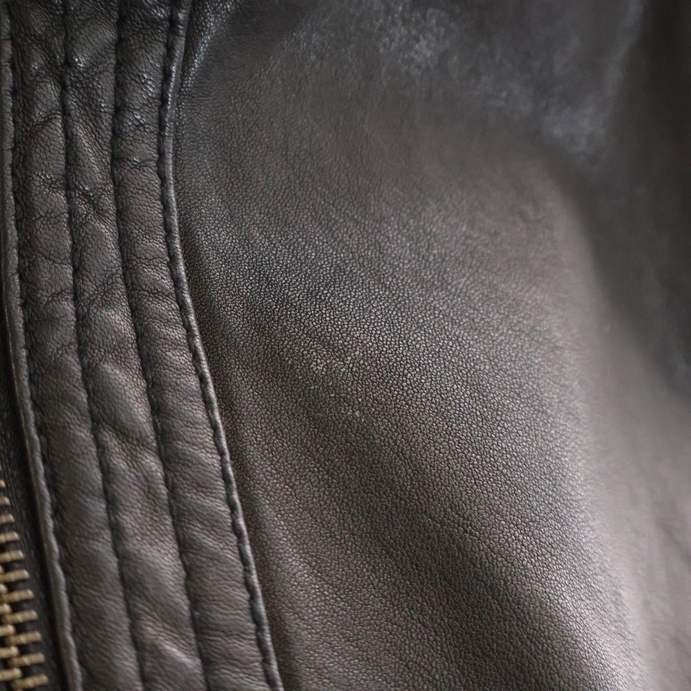 EMPORIO ARMANI(エンポリオアルマーニ) レザー ロングコート ブラック L05AU