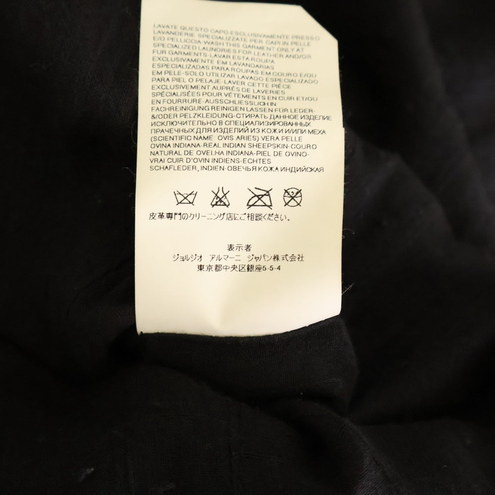 EMPORIO ARMANI(エンポリオアルマーニ) レザー ロングコート ブラック L05AU