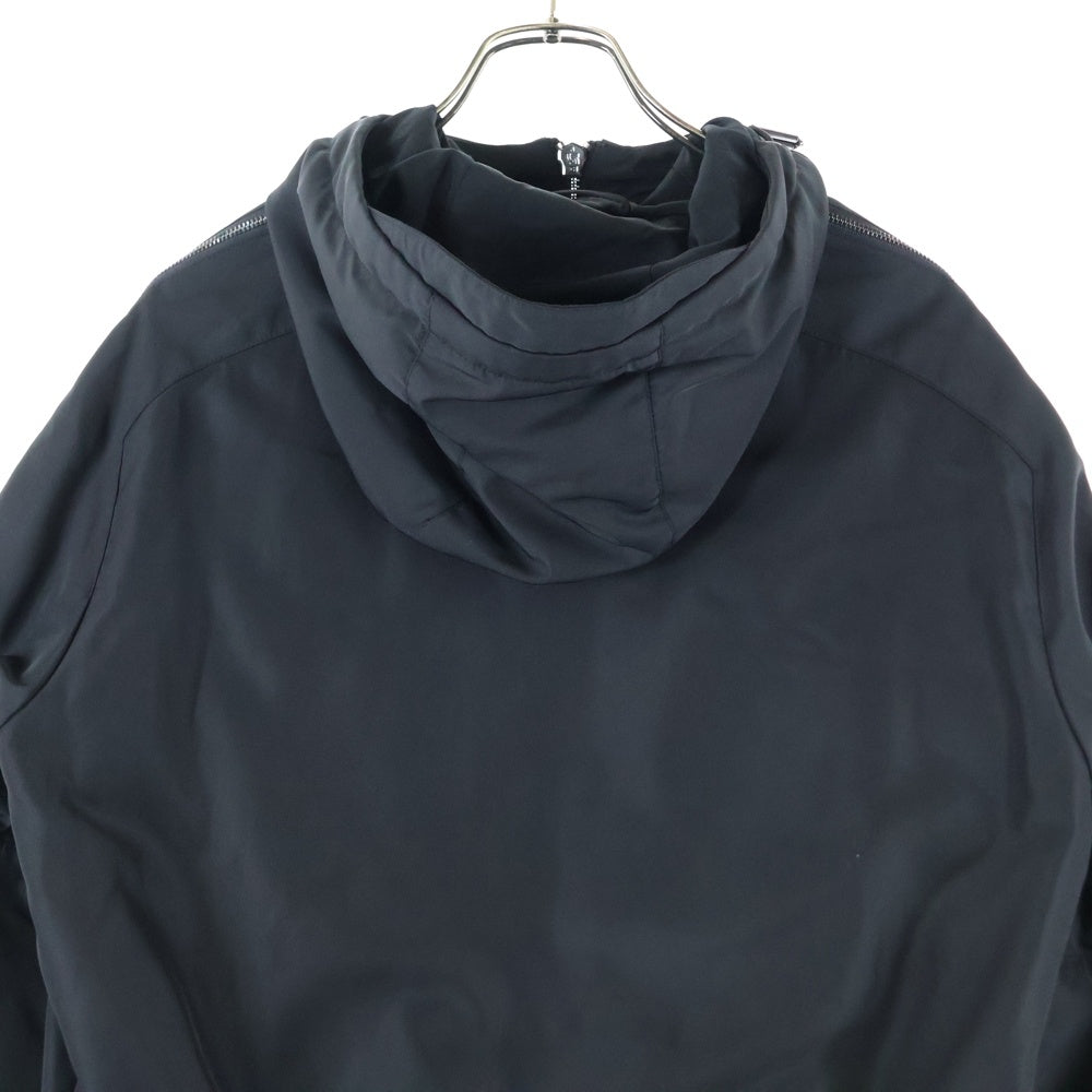 EMPORIO ARMANI(エンポリオアルマーニ) 総柄 ナイロン フーデッドジャケット ブラック 6H1BD9 1NYAZ