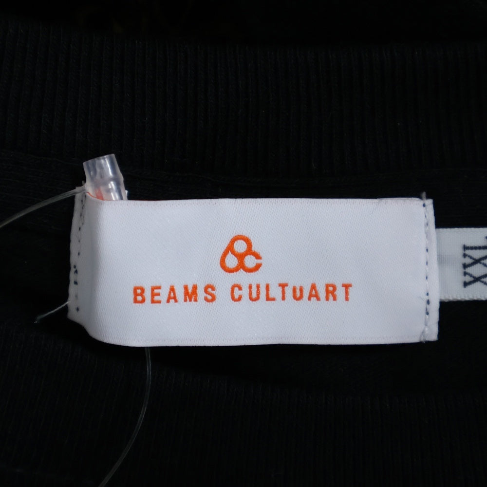 BEAMS(ビームス) 笑う蜘蛛 両面プリント クルーネック半袖Tシャツ カットソー ブラック 75-08-1010-049