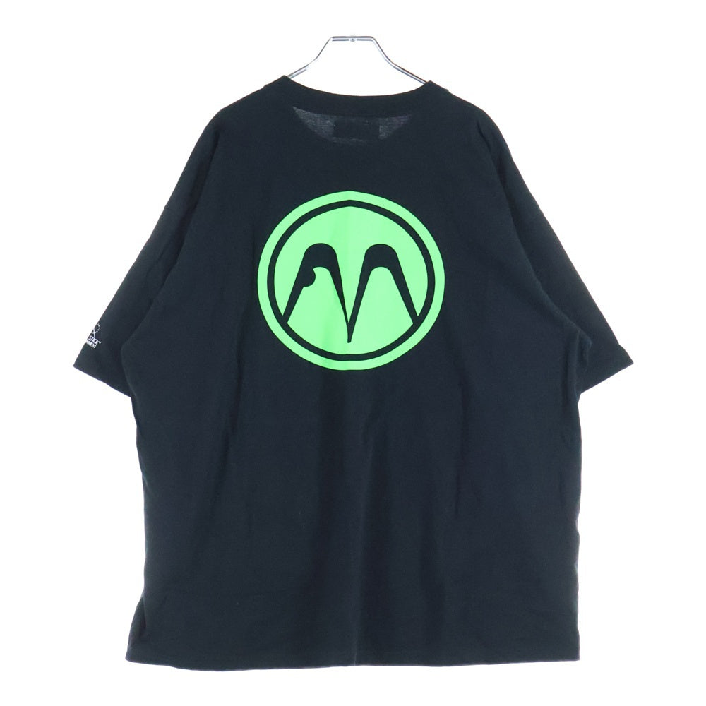 MAGIC STICK(マジックスティック) 両面プリント クルーネック半袖Tシャツ カットソー ブラック