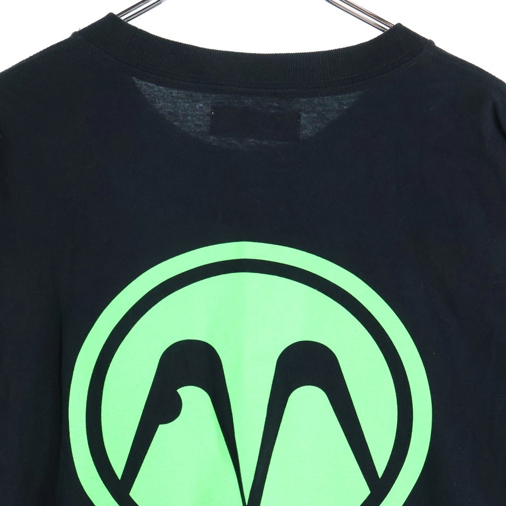 MAGIC STICK(マジックスティック) 両面プリント クルーネック半袖Tシャツ カットソー ブラック