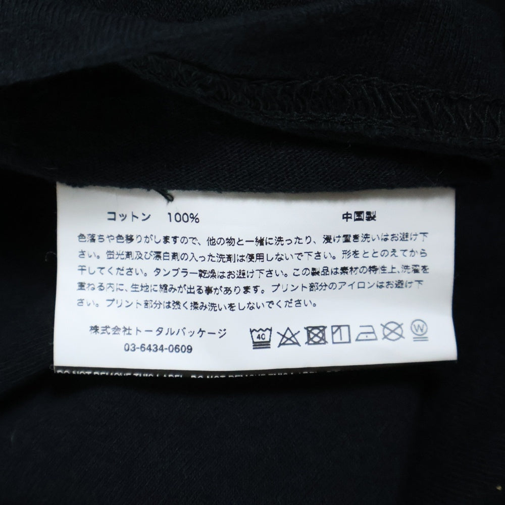 MAGIC STICK(マジックスティック) 両面プリント クルーネック半袖Tシャツ カットソー ブラック