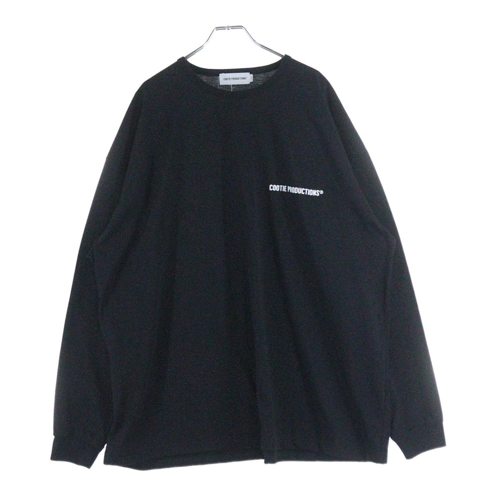 COOTIE PRODUCTIONS(クーティー プロダクションズ) 両面ロゴプリント クルーネック長袖Tシャツ カットソー ブラック