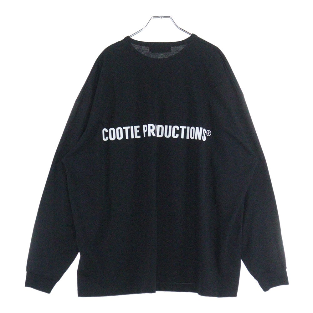COOTIE PRODUCTIONS(クーティー プロダクションズ) 両面ロゴプリント クルーネック長袖Tシャツ カットソー ブラック