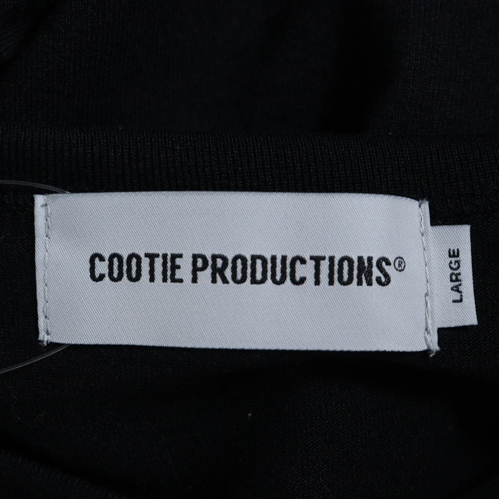 COOTIE PRODUCTIONS(クーティー プロダクションズ) 両面ロゴプリント クルーネック長袖Tシャツ カットソー ブラック