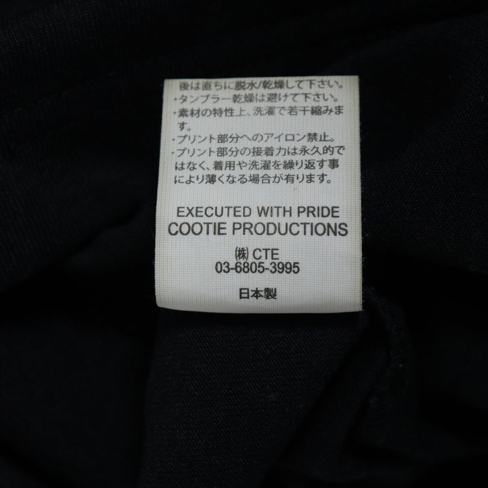 COOTIE PRODUCTIONS(クーティー プロダクションズ) 両面ロゴプリント クルーネック長袖Tシャツ カットソー ブラック