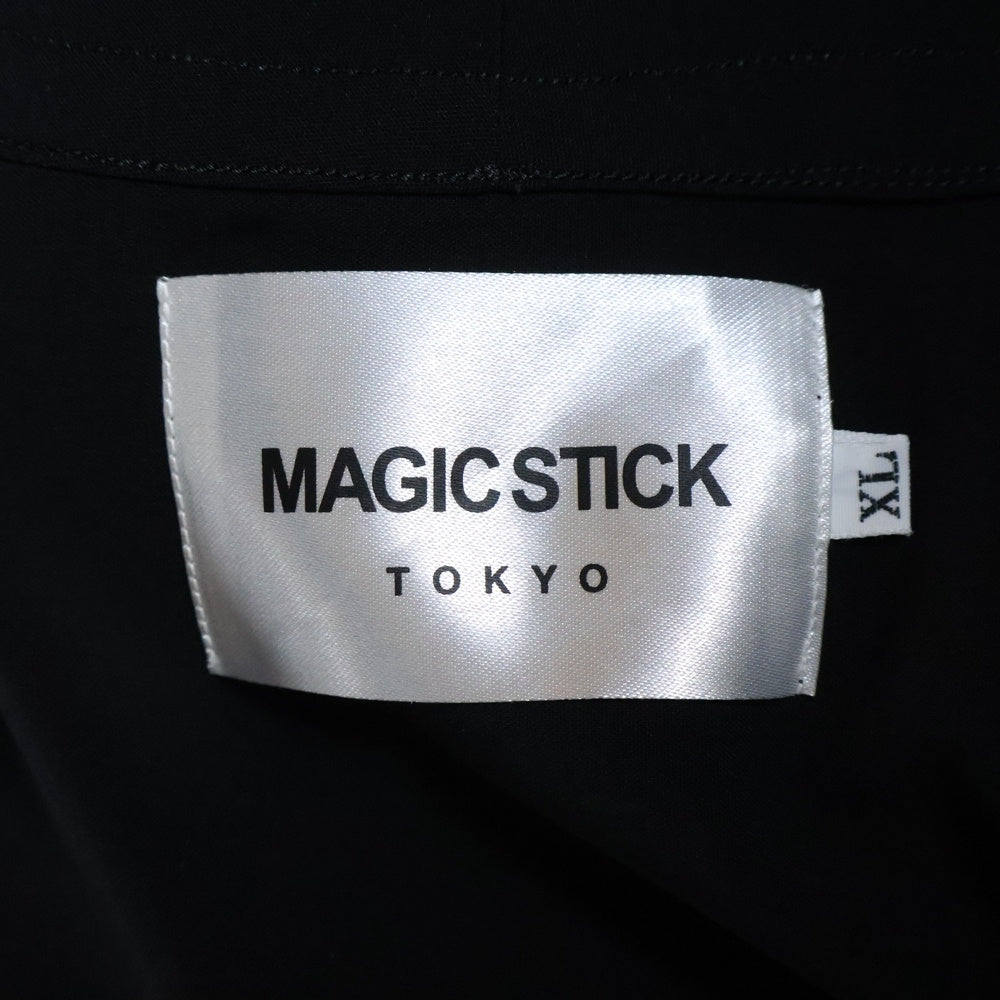 MAGIC STICK(マジックスティック) バックワンポイントプリント ショートスリーブ ベースボールシャツ ブラック