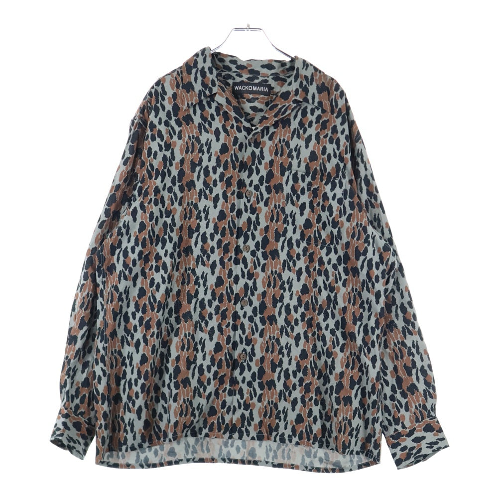 WACKO MARIA(ワコマリア) 25SS LEOPARD HAWAIIAN SHIRT L/S レオパード ハワイアン ロングスリーブ オープンカラーシャツ マルチカラー 25SSE-WMS-HI02