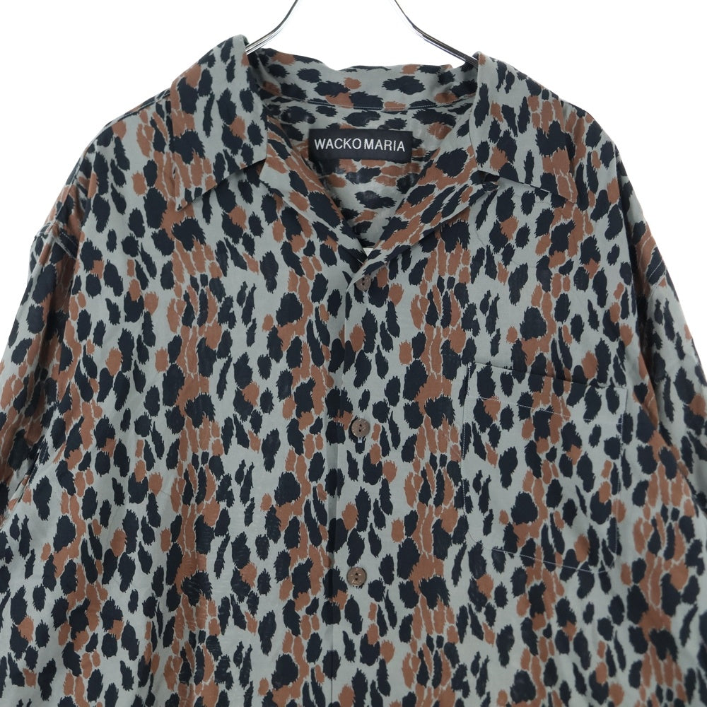 WACKO MARIA(ワコマリア) 25SS LEOPARD HAWAIIAN SHIRT L/S レオパード ハワイアン ロングスリーブ オープンカラーシャツ マルチカラー 25SSE-WMS-HI02